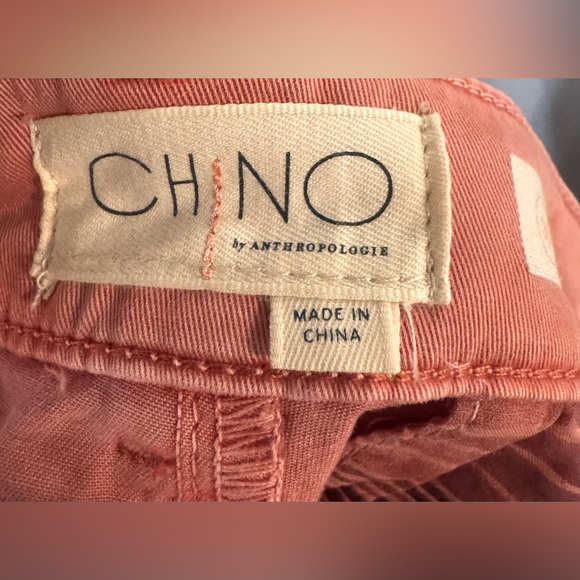 Anthropologie Pants Women’s Size 30 Pink Chino Straight Flat Front Side Stripe - Picture 7 of 11